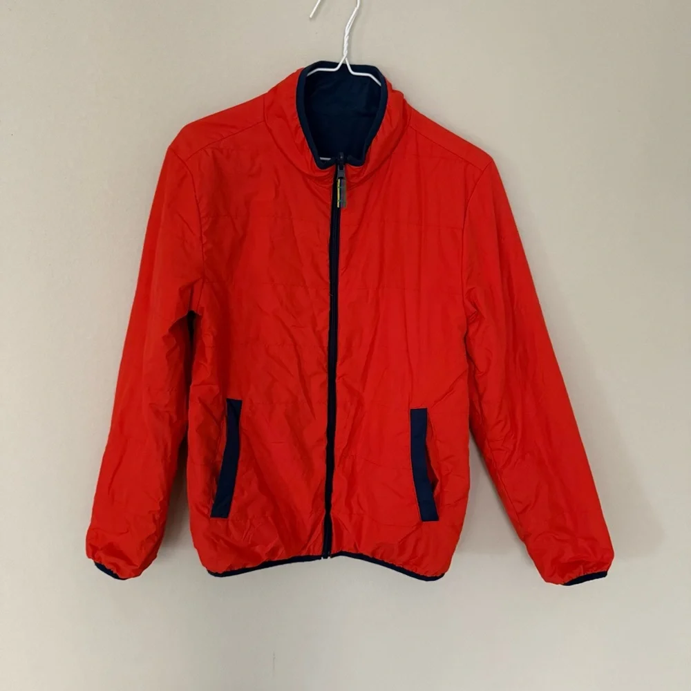 Boden Teen Boys Blue/Red Reversible‎ Puffer Jacket Lightweight 13-14Y